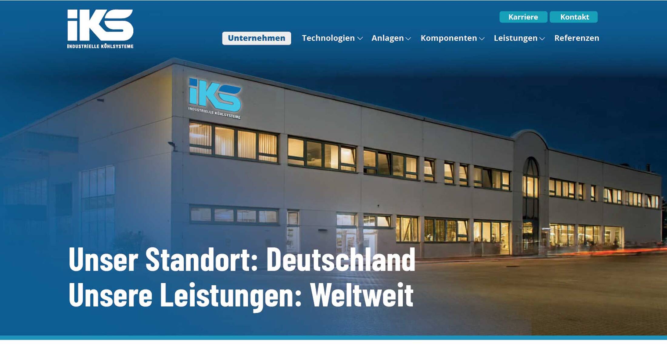 IKS Gebäude bei Nacht
