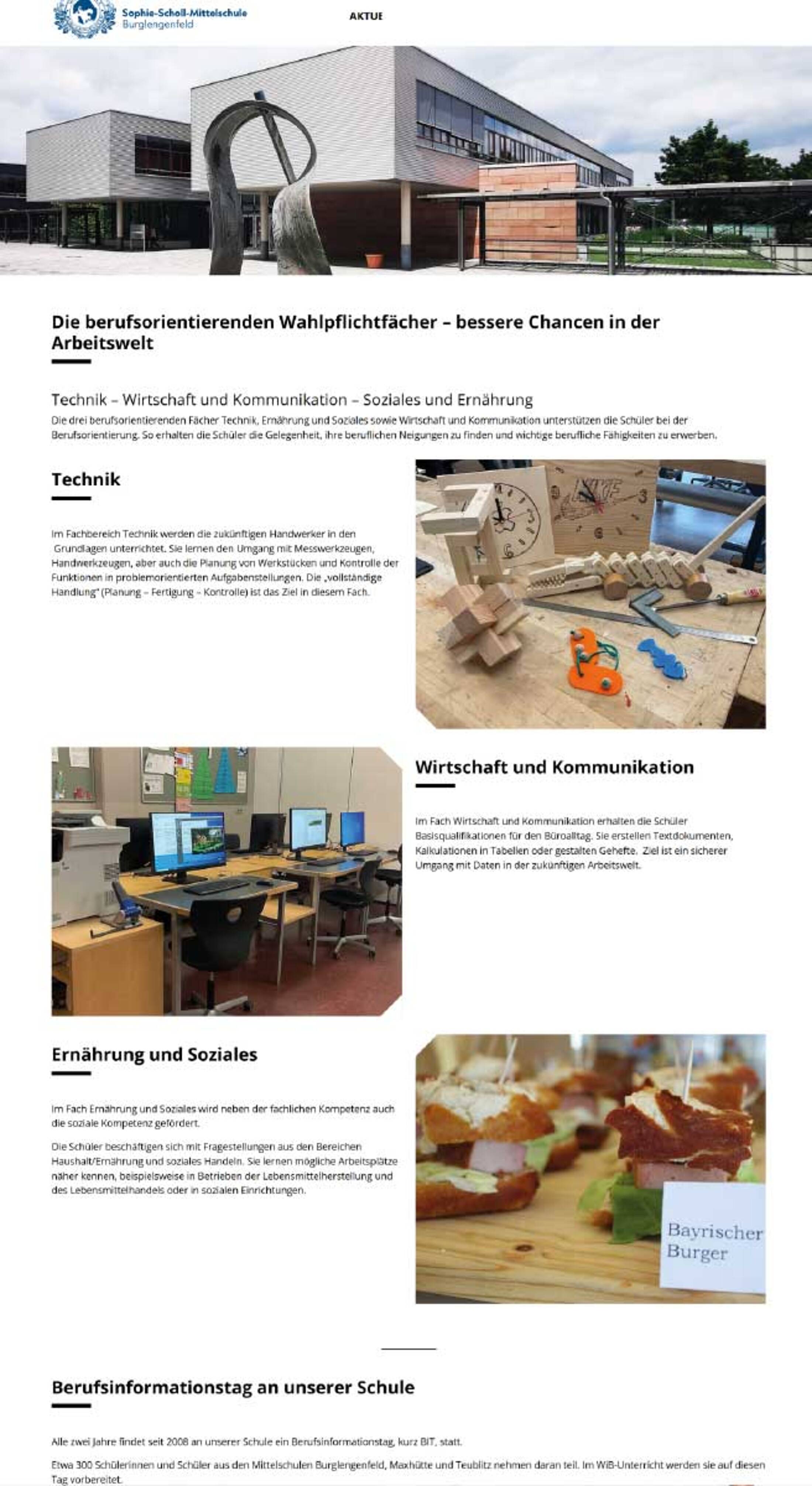 Sophie-Scholl-Mittelschule Webseite